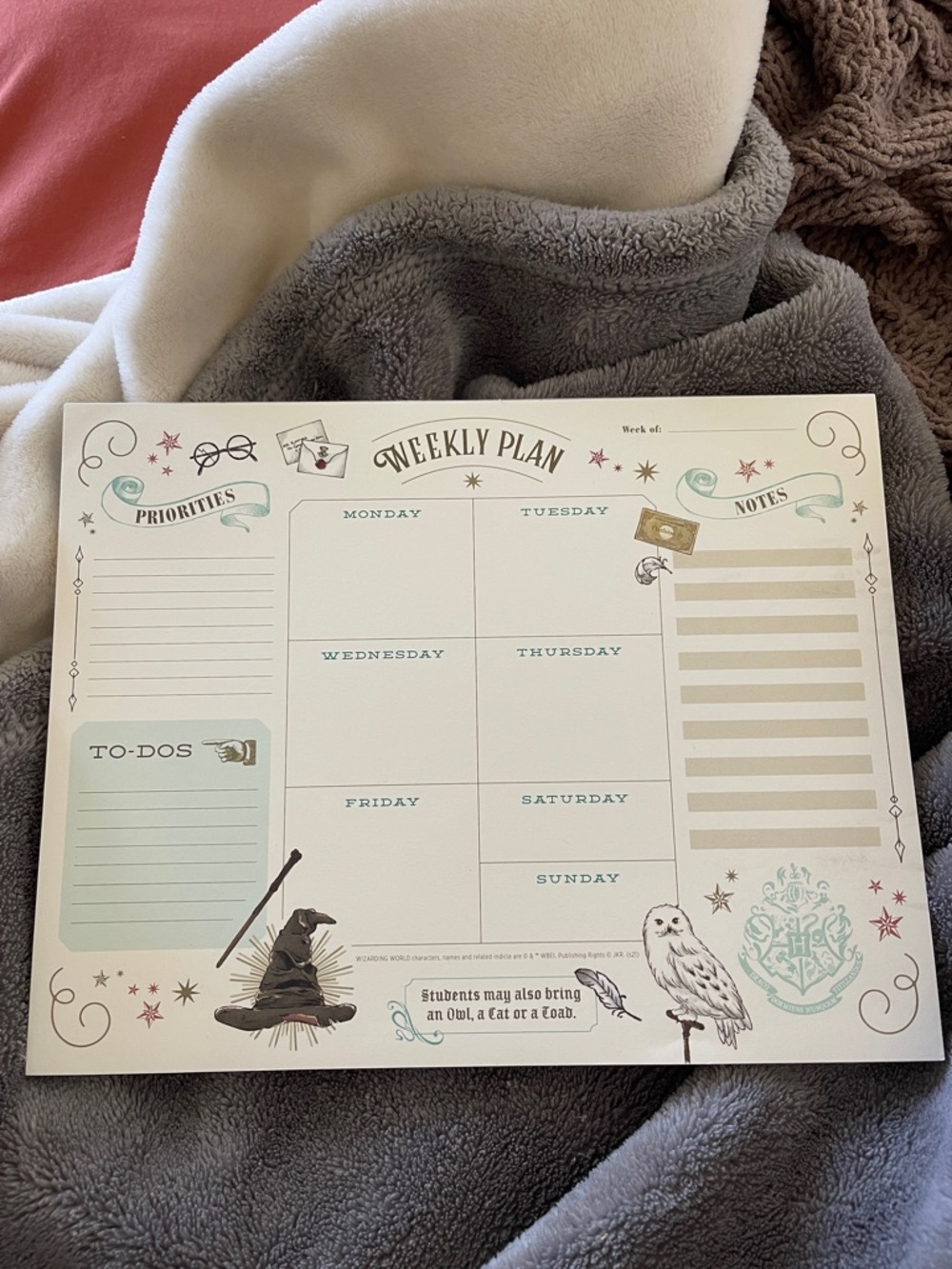Harry Potter Themed Weekly Planner